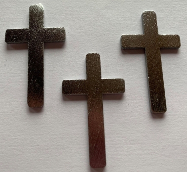 Holzstreuteile Kreuz silber